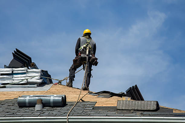 Professional Flat Roof Repair technician working in Clinton, IN